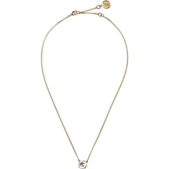 Vince Camuto 18 Cubic Zirconia Rivoli Solitaire Pendant Necklace (Gold) - Picture 2 of 2